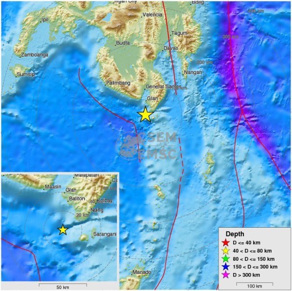 séisme map phillipine séisme